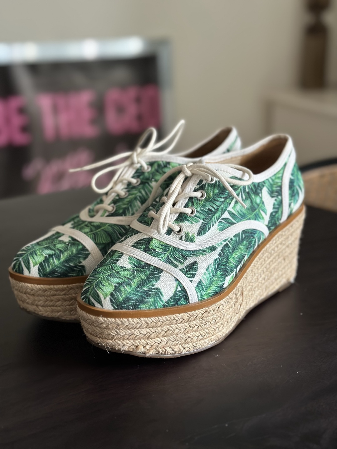 NEW Schutz Espadrille Wedge Sneakers Size 7.5