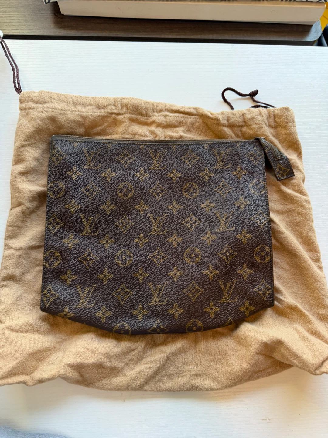 Louis Vuitton Monogram Pouch with Saks Fifth Avenue Interior Tag