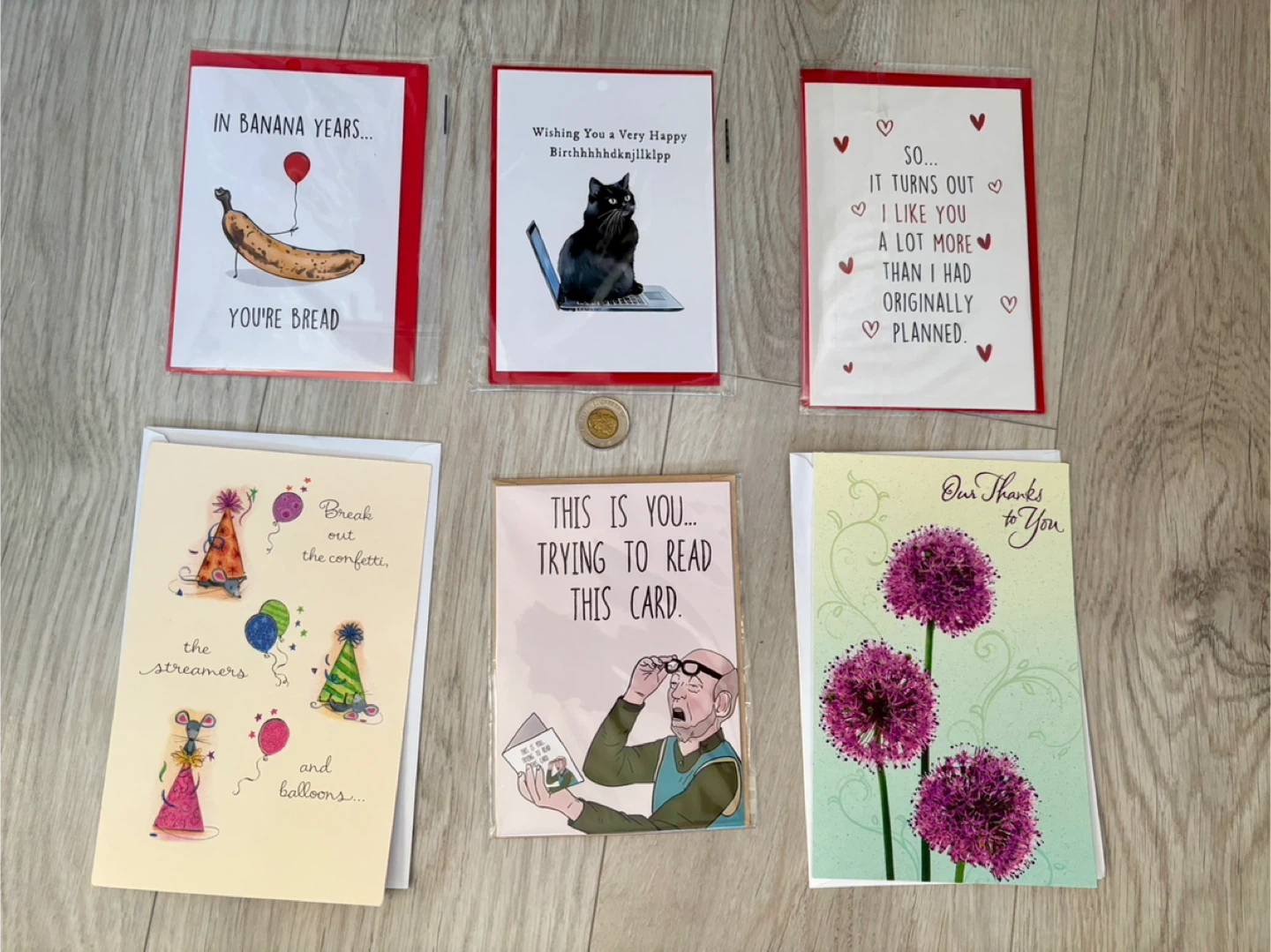 Greeting Card Set with Gift Box and Bags