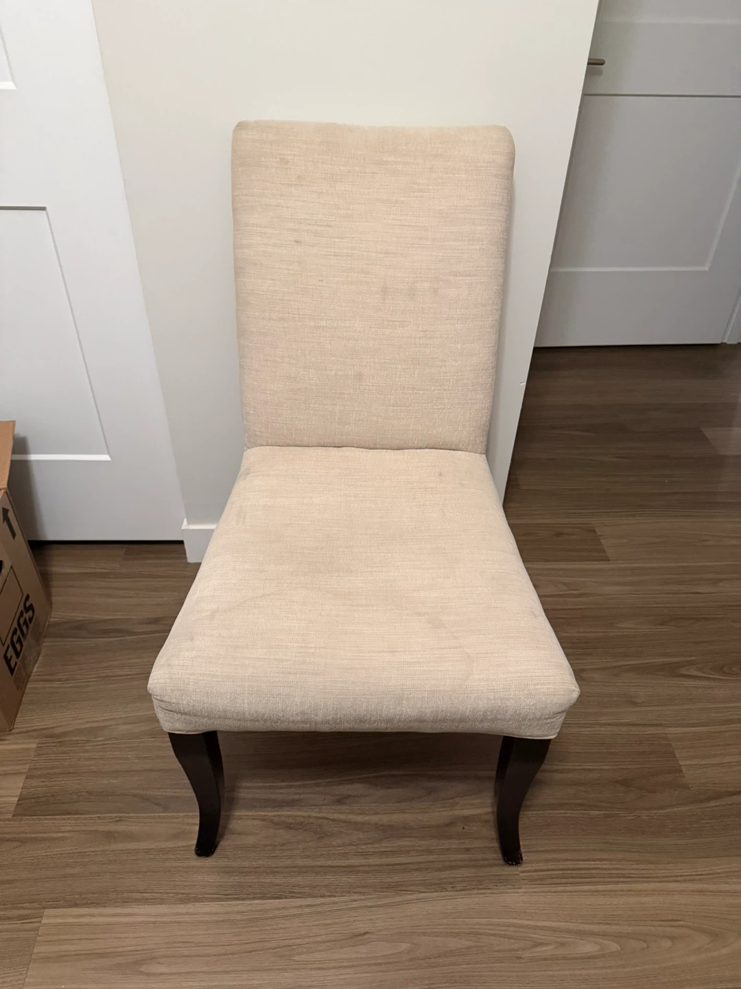 2 Cream Upholstered Dining Chair