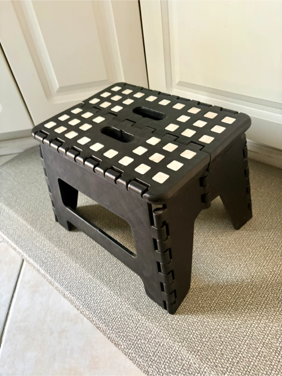 Black Folding Step Stool