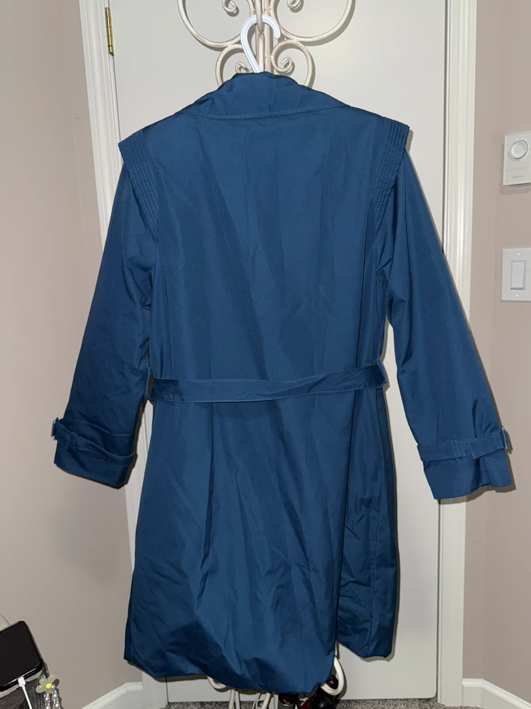 Blue Trench Coat with Belt - photo 2