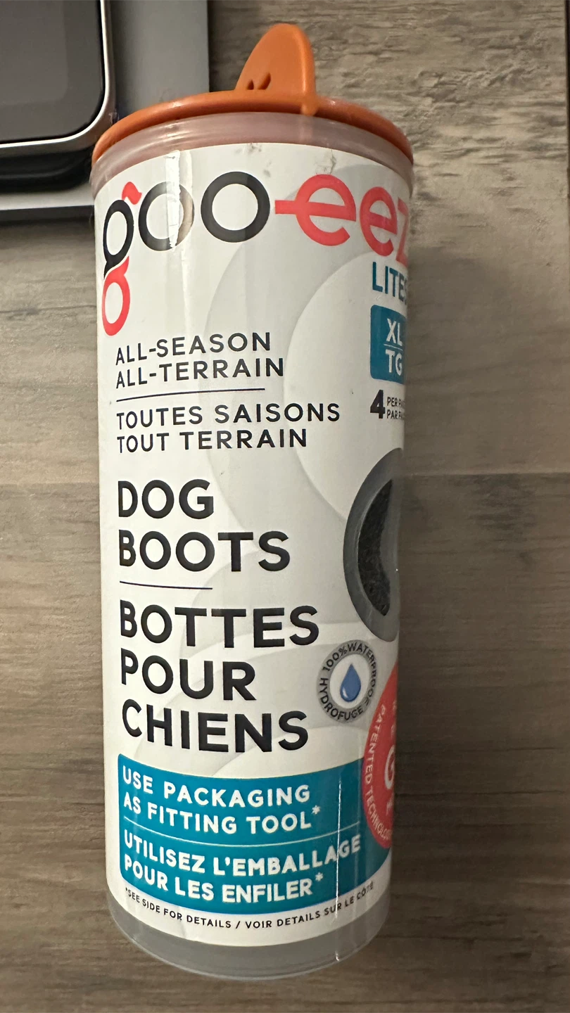 Goo-eez Lites Dog Booties - 4 Count, Black, X-Large - photo 3