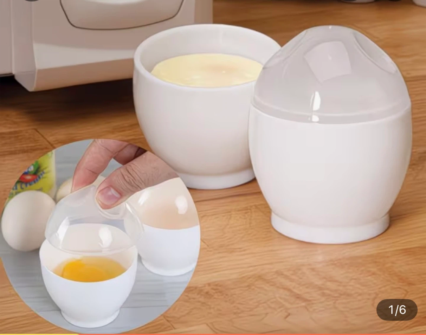 White Egg Cooker Set - photo 3