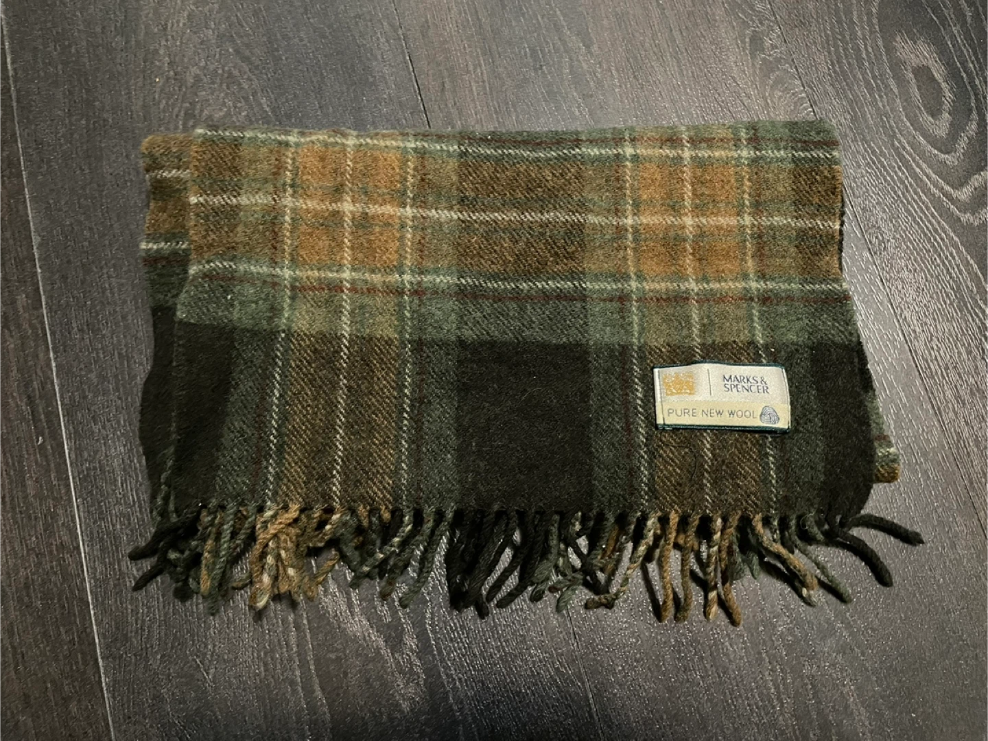 Marks & Spencer Plaid Wool Scarf