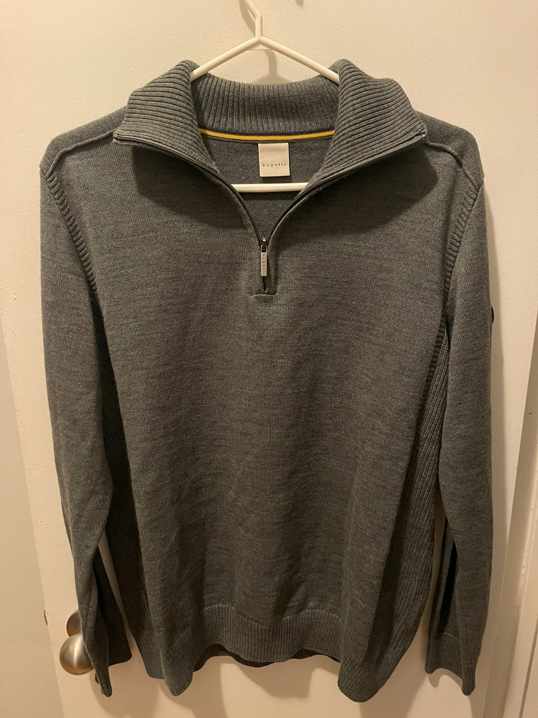 Bugatti Quarter Zip Sweater - Grey