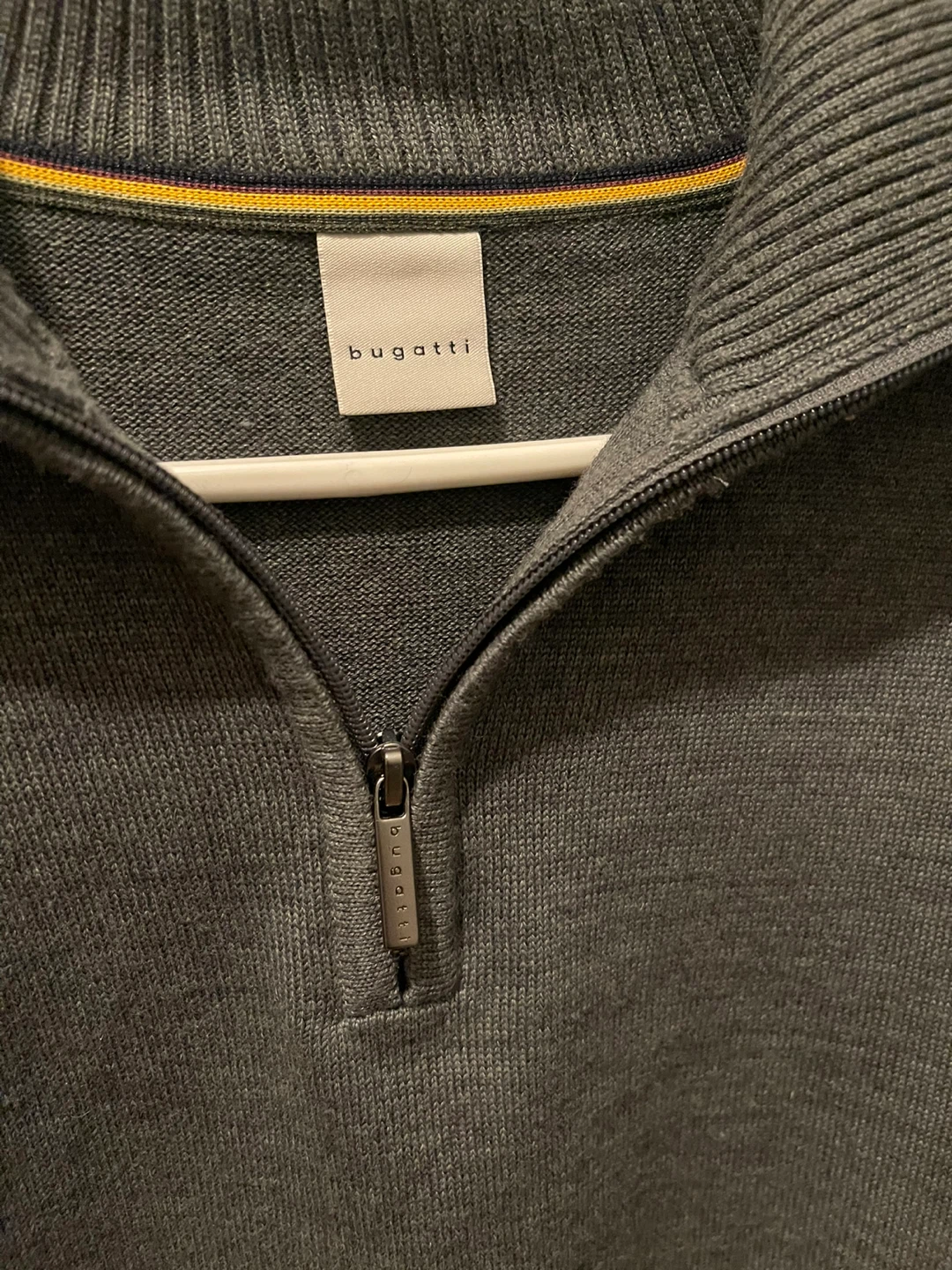 Bugatti Quarter Zip Sweater - Grey - photo 2