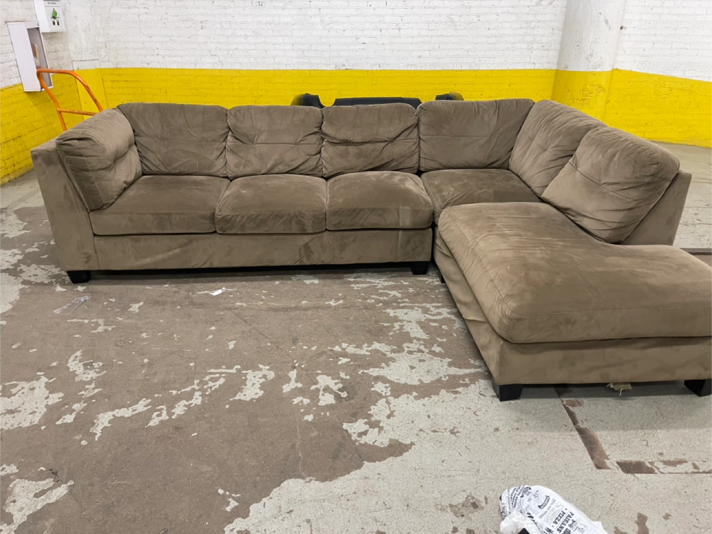 Taupe Sectional Sofa with Chaise - photo 3
