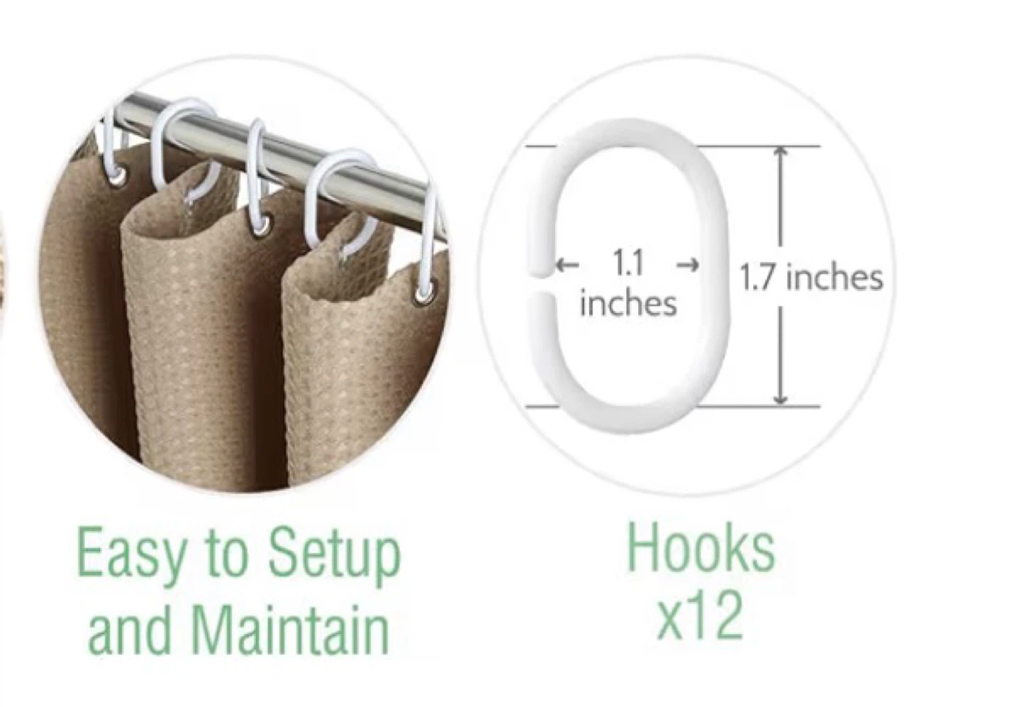 24 Shower Curtain Hooks - photo 2