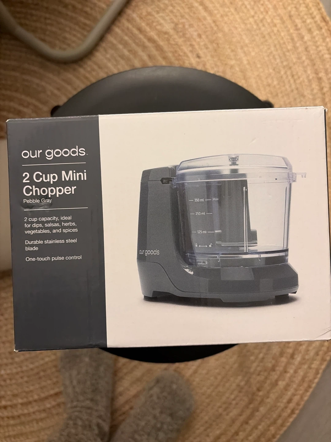 Our Goods 2 Cup Mini Chopper - Pebble Gray