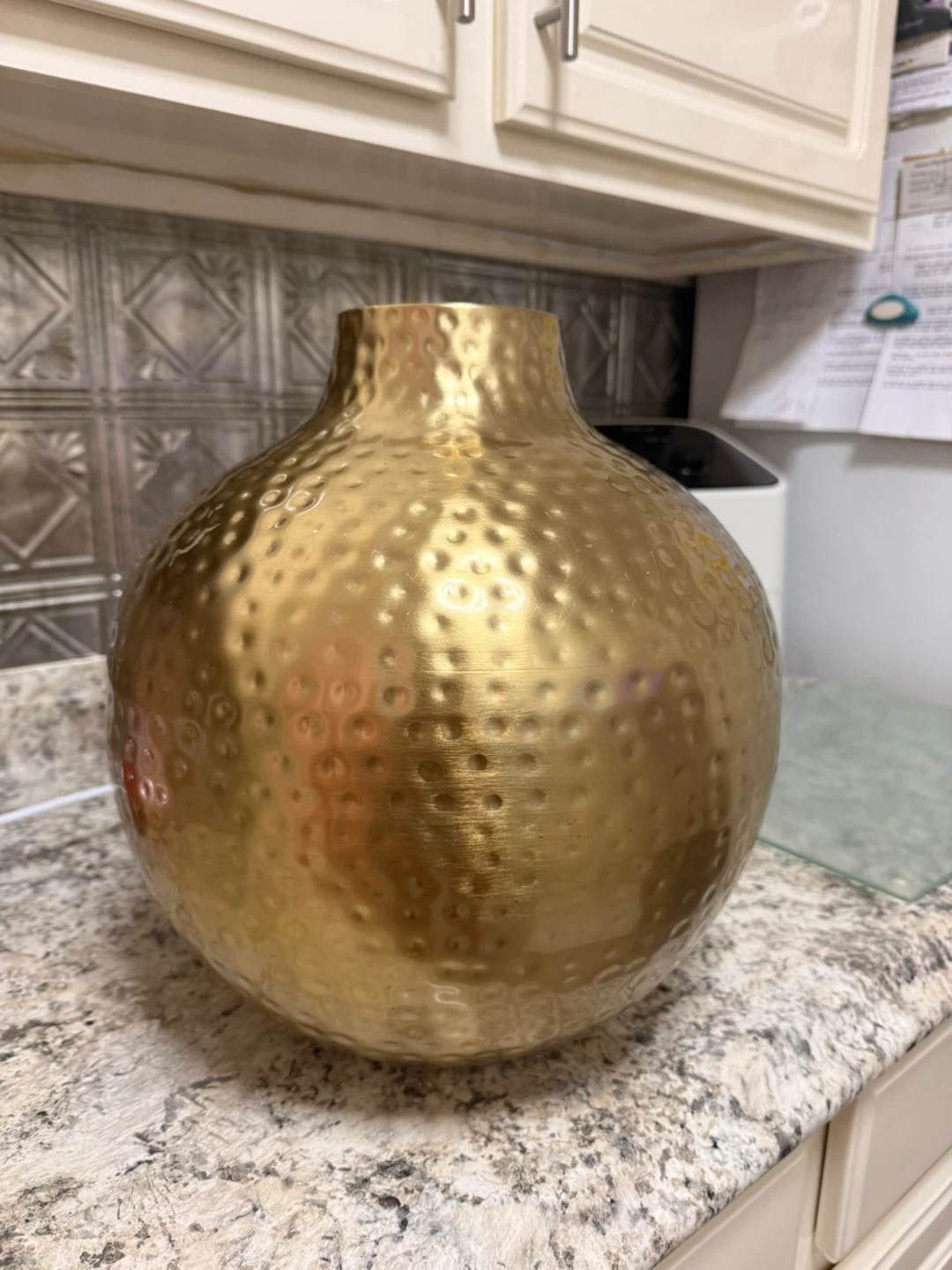 Gold Hammered Decorative Vase - photo 2