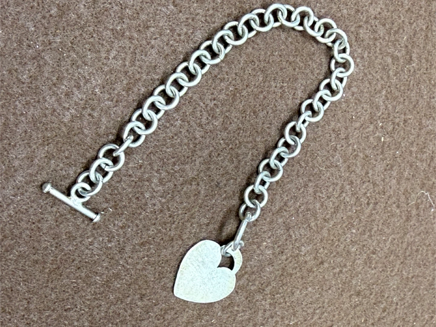 Sterling Silver 925 Heart Charm Bracelet