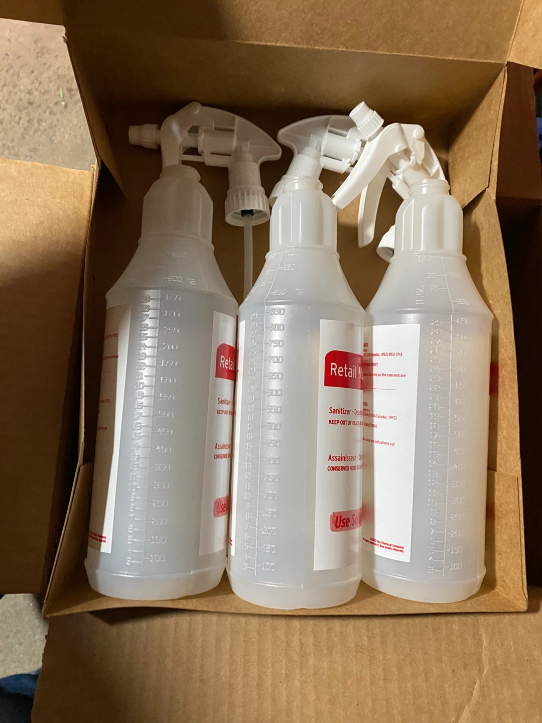 3 Empty spray bottles brand new