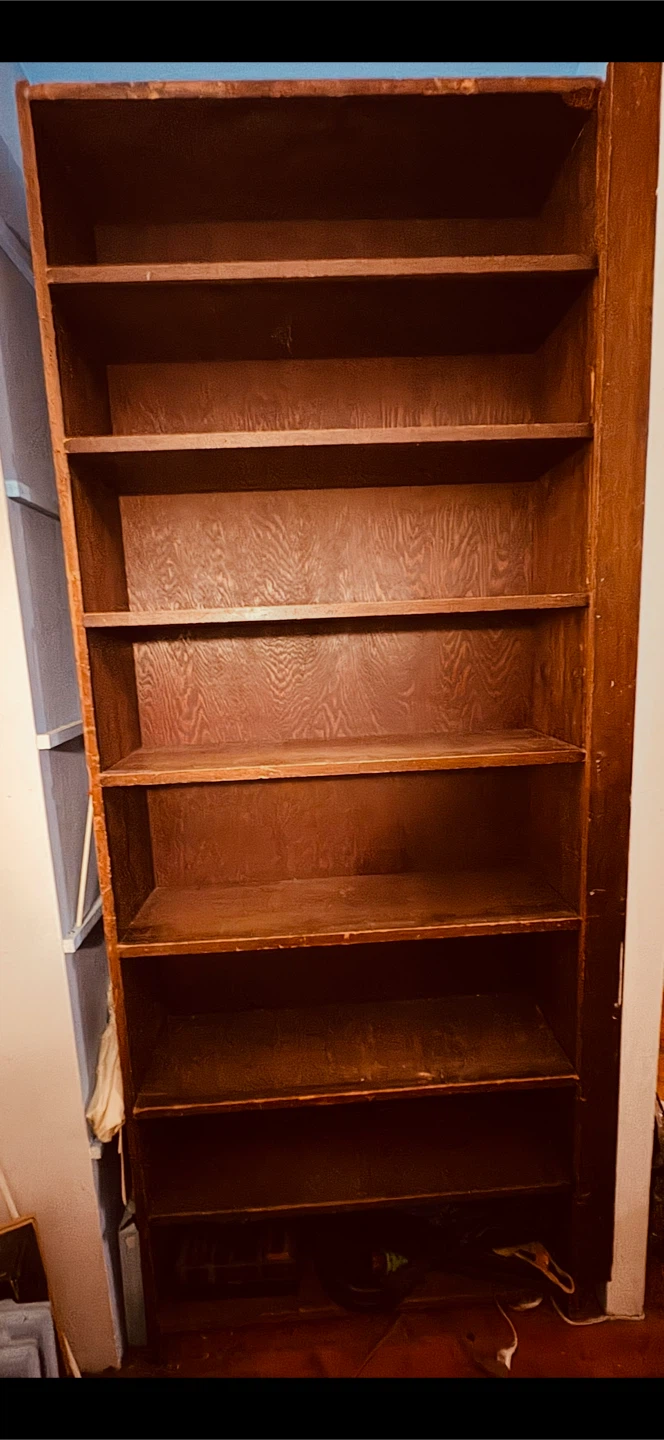 Wooden bookshelf