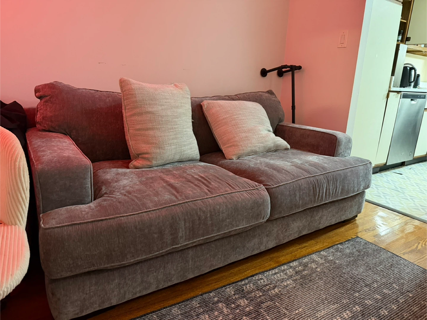 Modern Gray 3-Seat Sofa – Excellent Conditio - photo 2