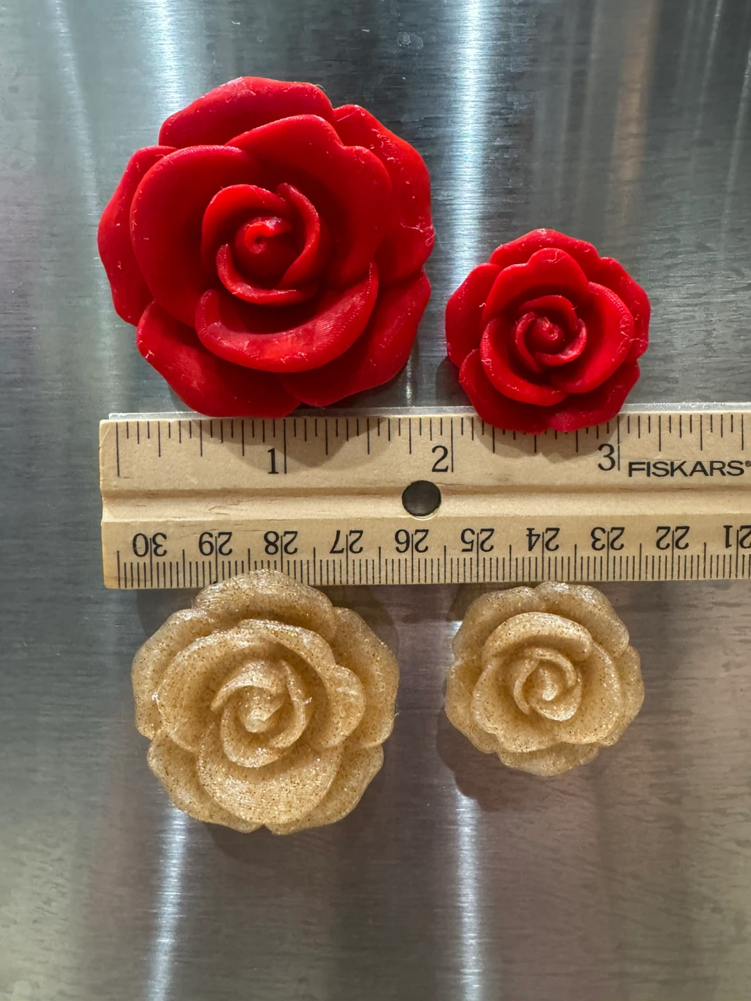 Red and Gold Magnets (set of 4) 🧡