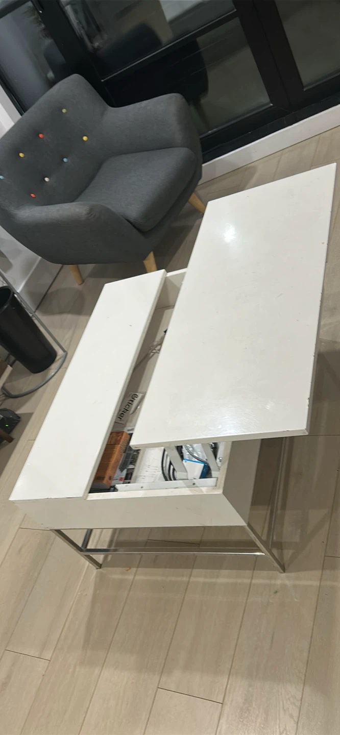 White Coffee Table with Storage