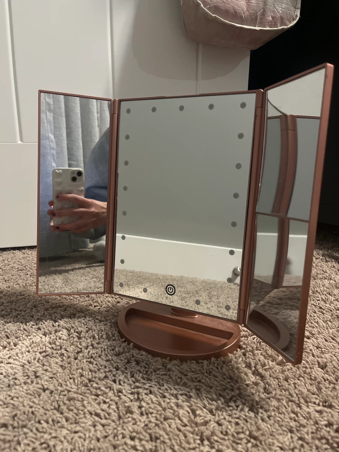 Three-Sided Vanity Mirror with Lights