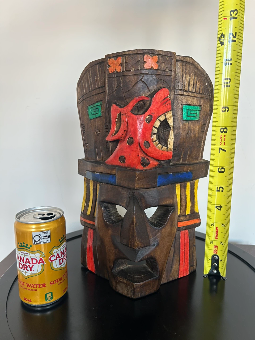 Vintage Hand-Carved Mexican Folk Art Mask – Mayan/Aztec - photo 3