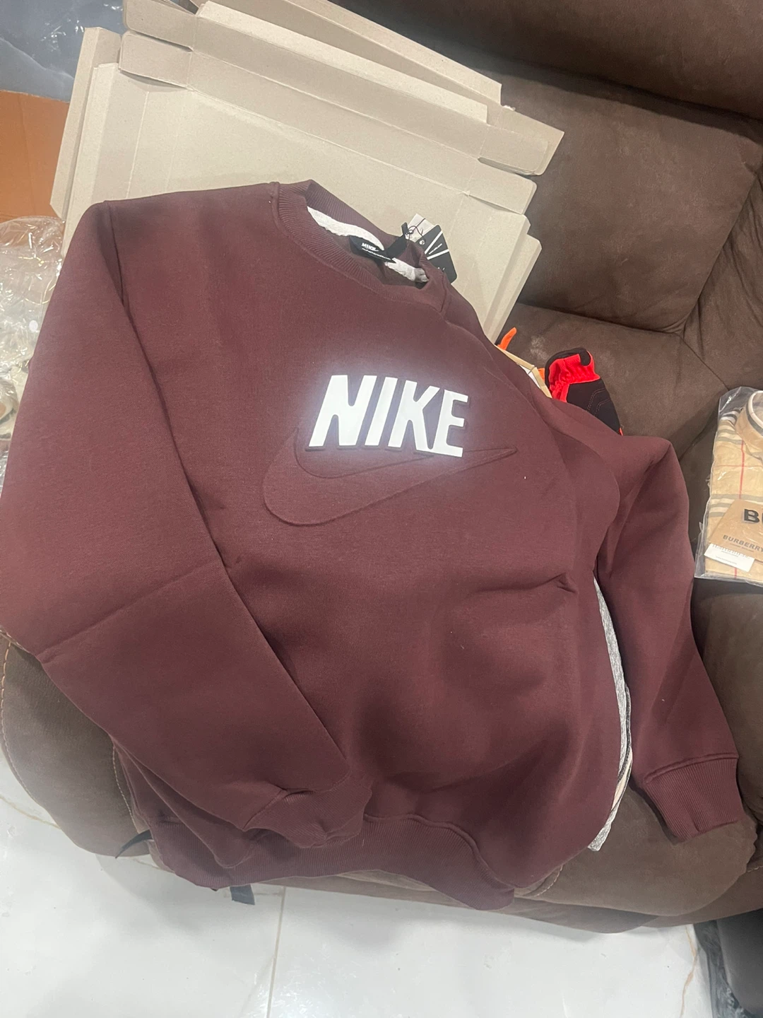 Nike Crewneck Sweatshirt - Maroon - photo 3