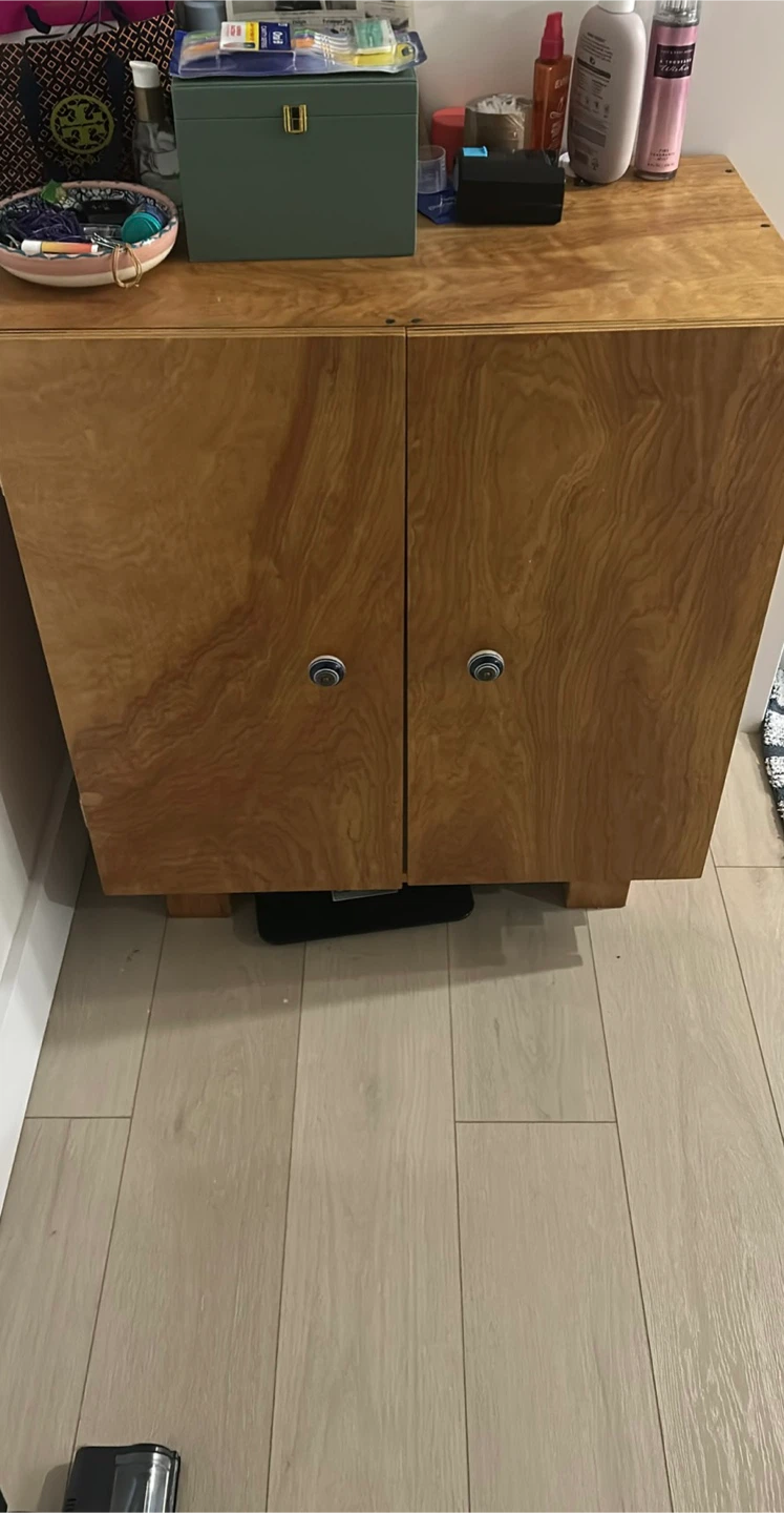 Vintage Wood Two-Door Cabinet