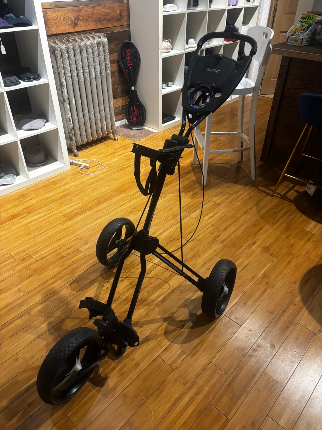 3 wheels golf push cart