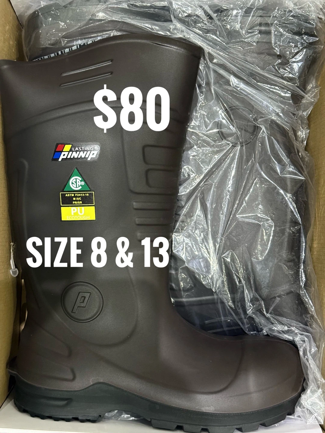 BRAND NEW Men’s Size 8 & 13 CSA Work Safety Boots Steel Toe