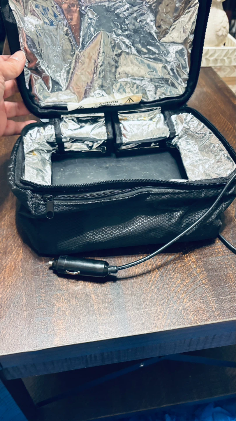 🧡Black Portable Lunch Box with Car Adapter - photo 2