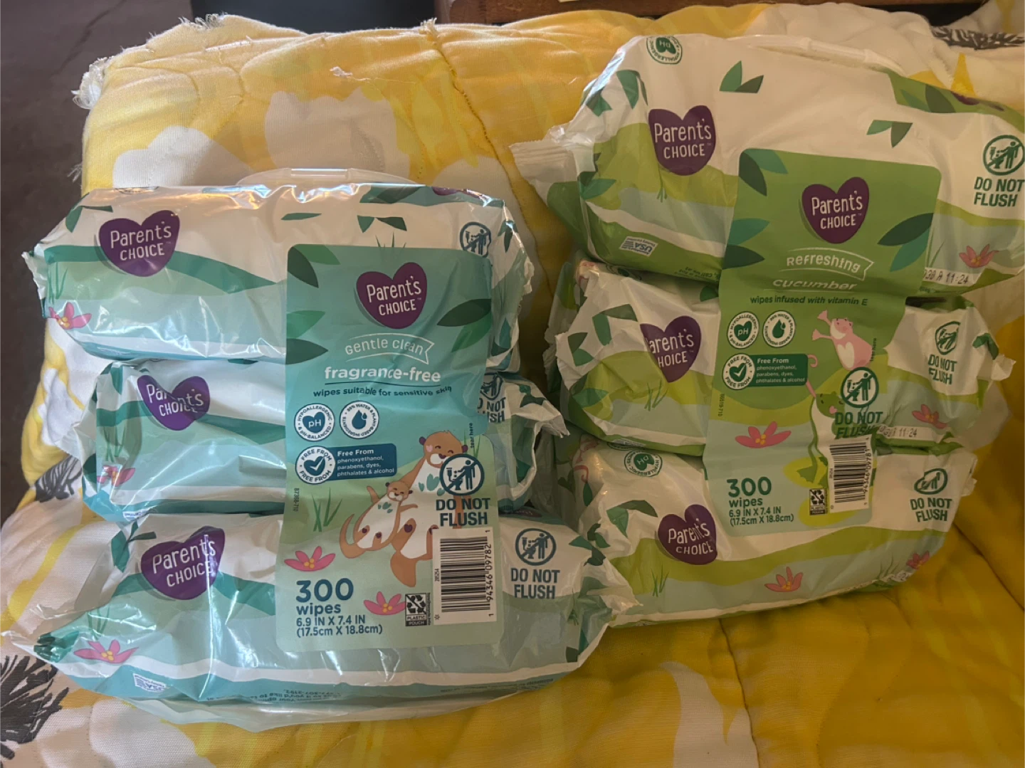 6 packs parent choice wipes