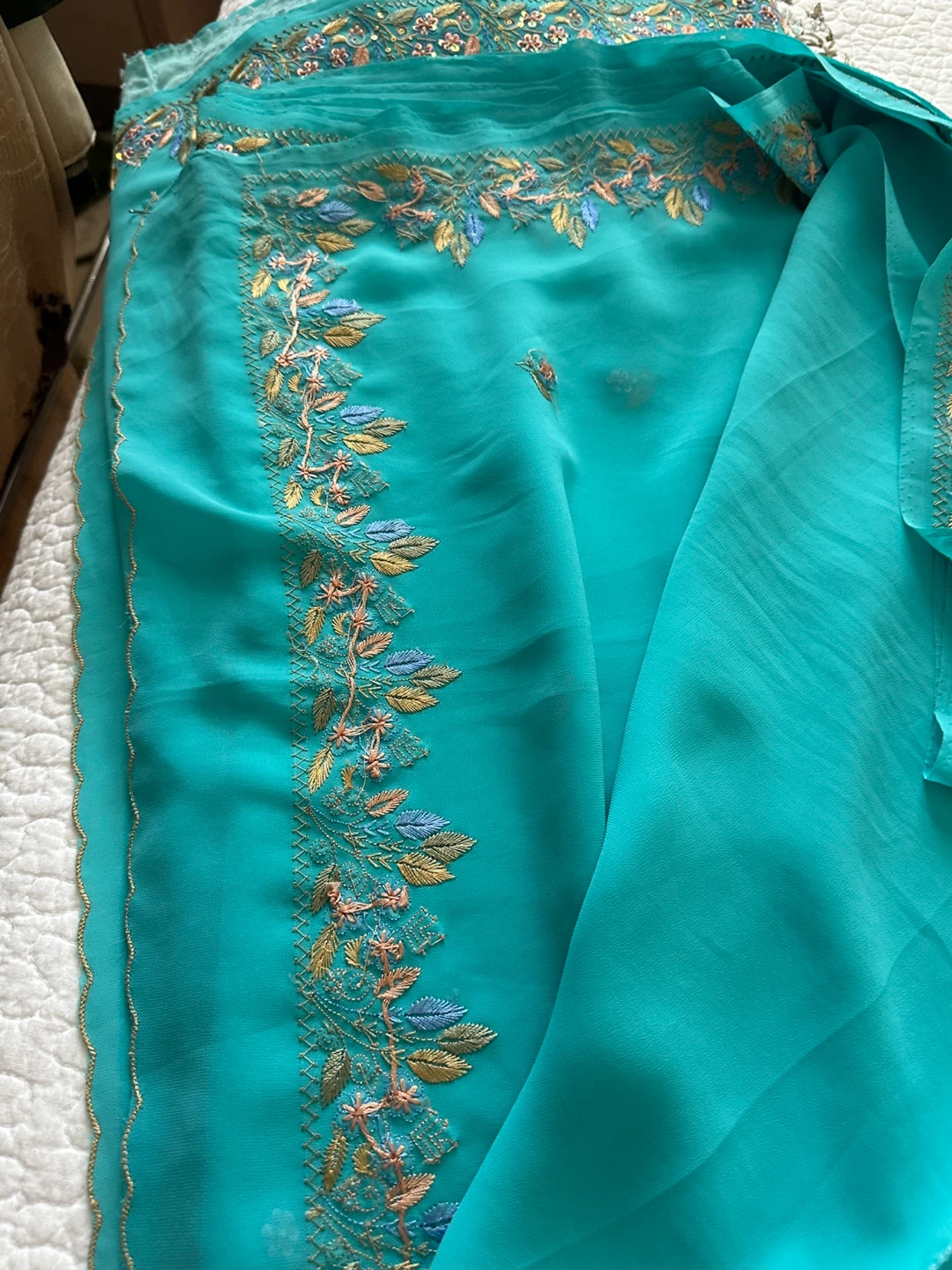 Embroidered Silk and Cotton /sarees - photo 5