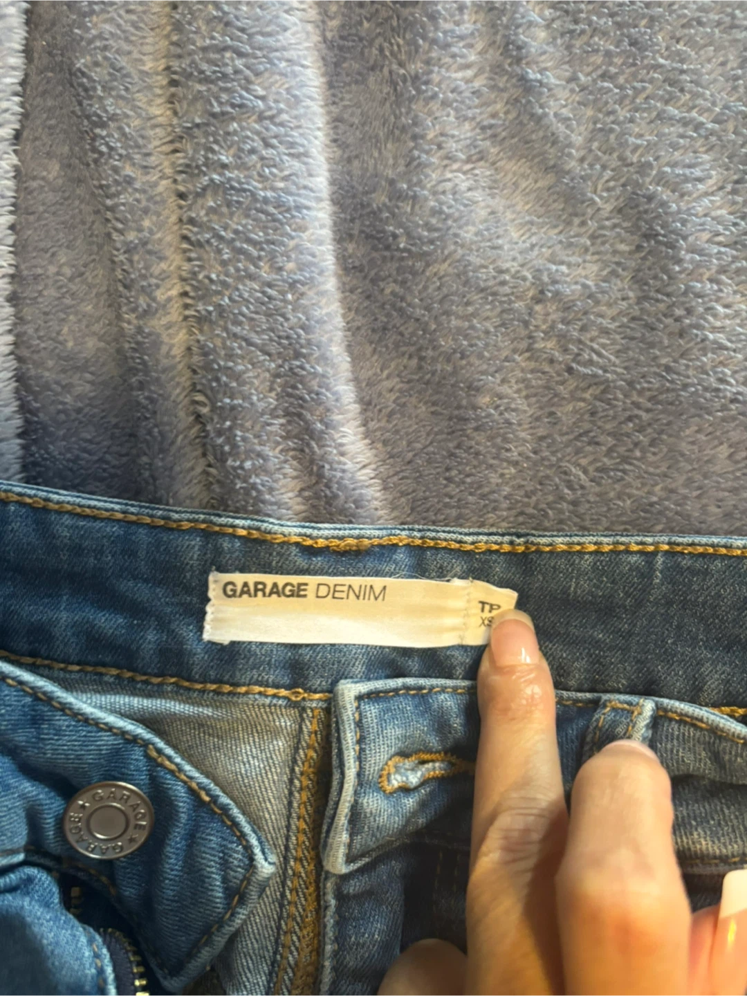 Garage Denim Distressed Blue Jean Skirt XS - photo 2