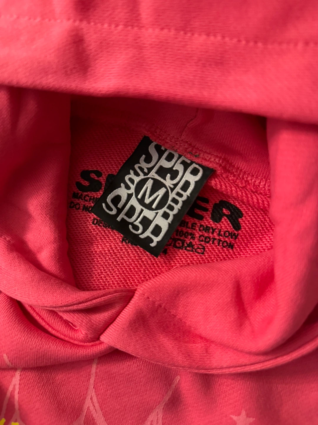 Sp5der Pink “Nevermind The Spider” Rhinestone Hoodie – Size S - photo 5