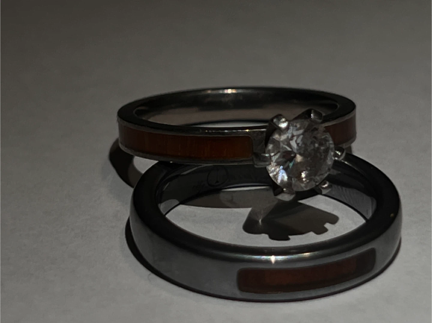 Engagement Ring Set with Wooden Inlay - photo 4