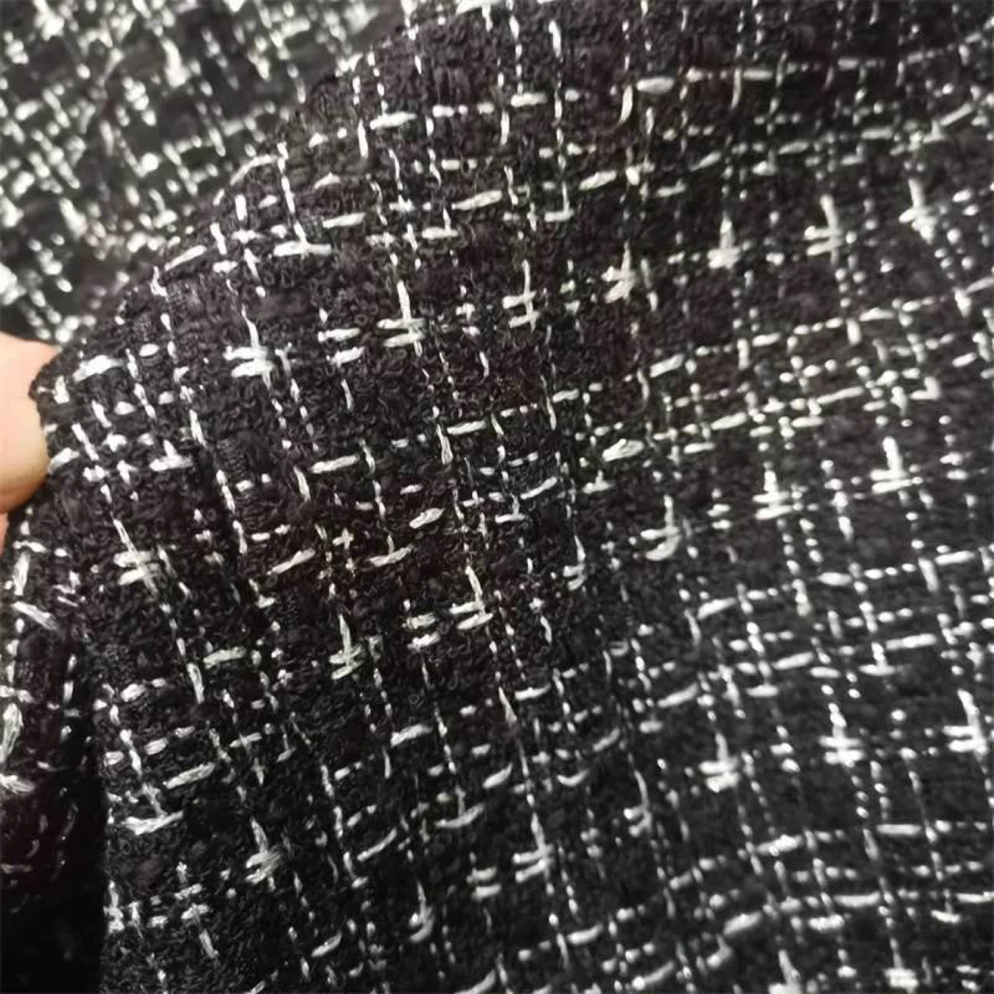 Brand new Black Tweed Dress with Pearl Embellishments - photo 5
