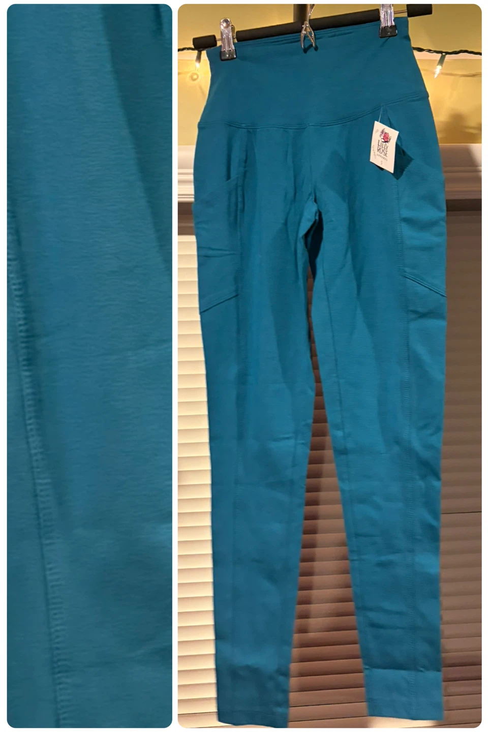 Lily Rose Apparel Teal Cargo Pants Size S