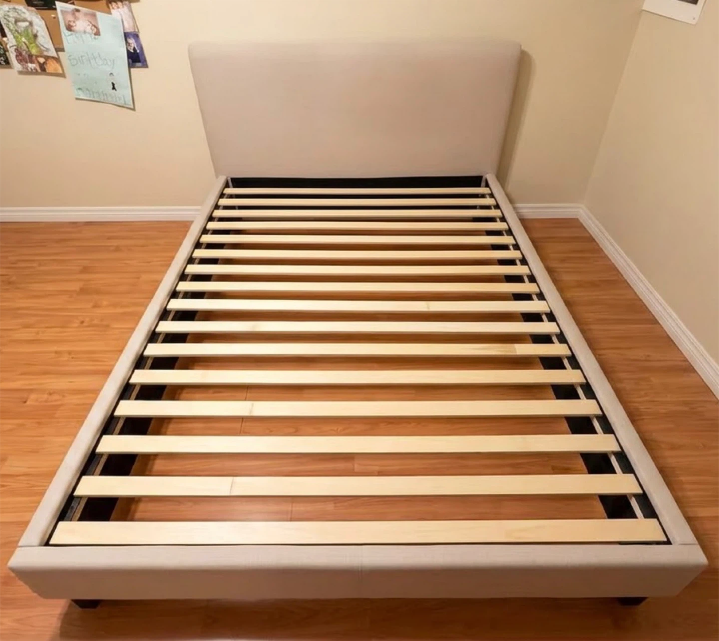 Upholstered Bed Frame with Storage Drawer