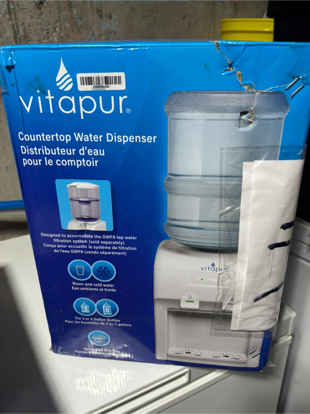 Vitapur Countertop Water Dispenser (Room & Cold Water)
