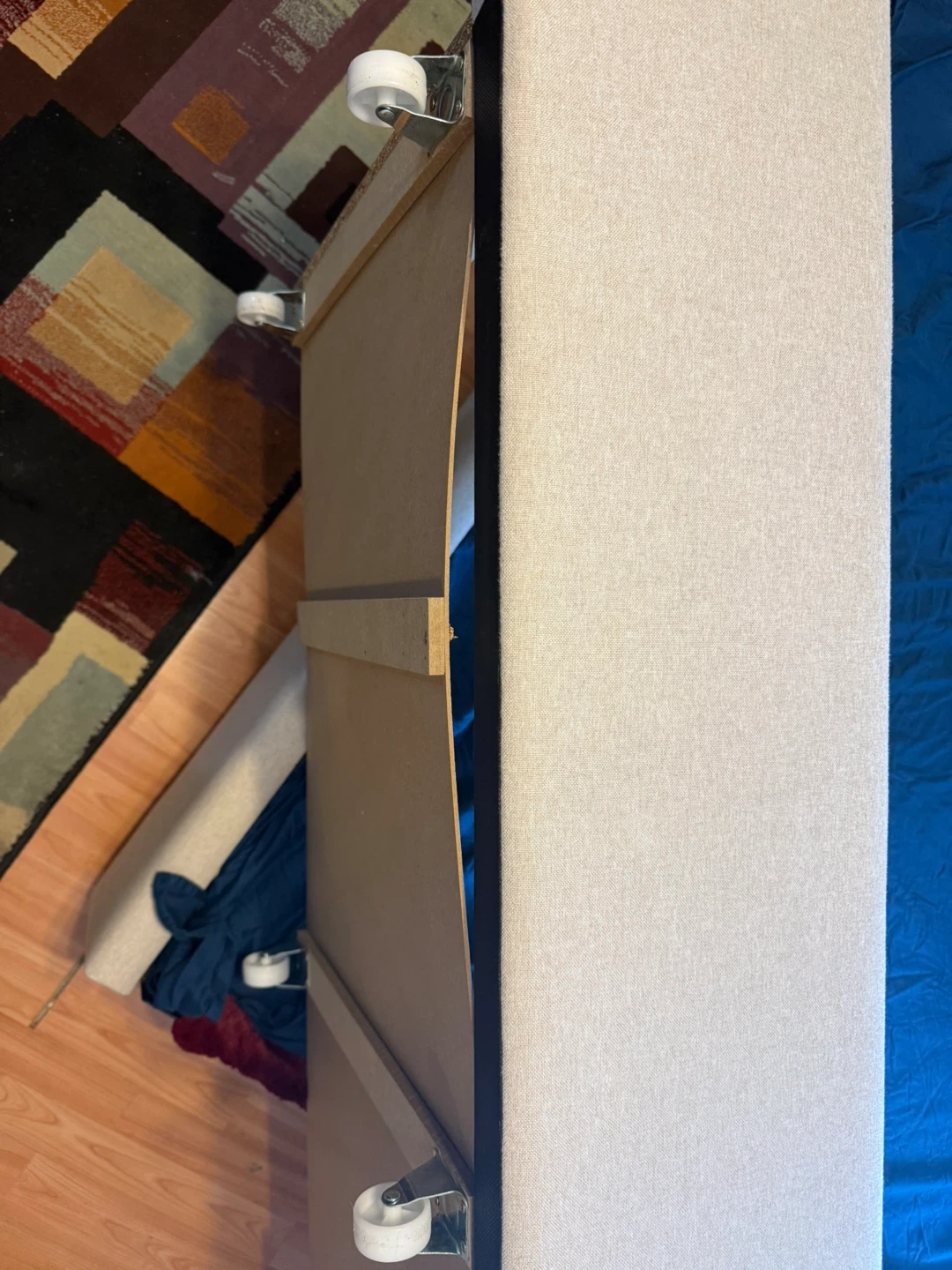 Upholstered Bed Frame with Storage Drawer - photo 4