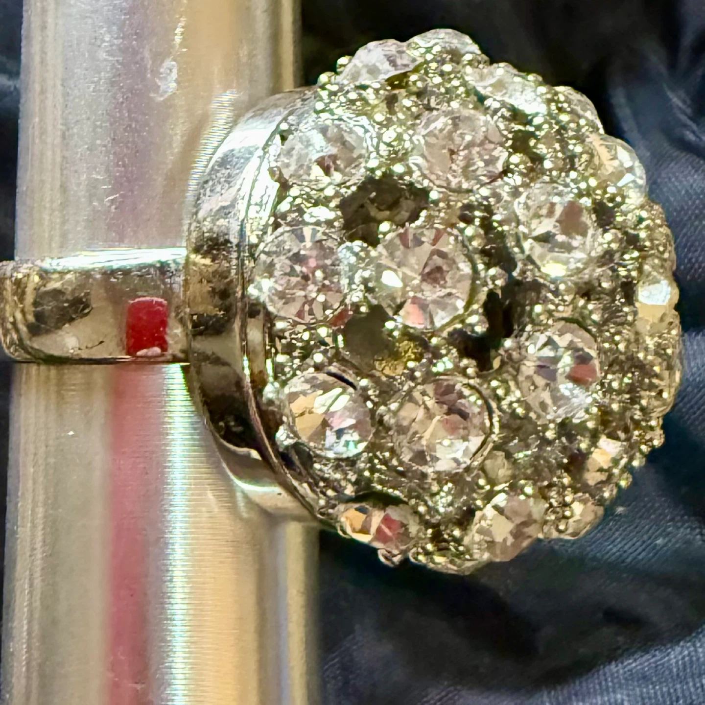 Vintage Style Domed Cluster Ring - photo 2