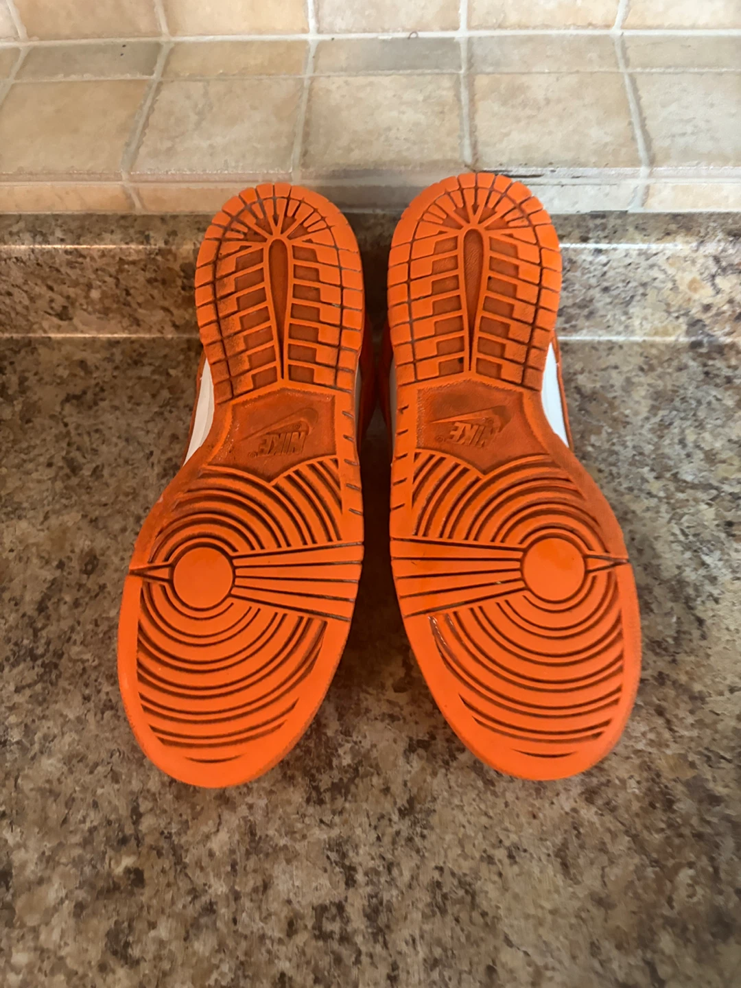 Nike Dunk Low Orange White Sneakers - photo 5