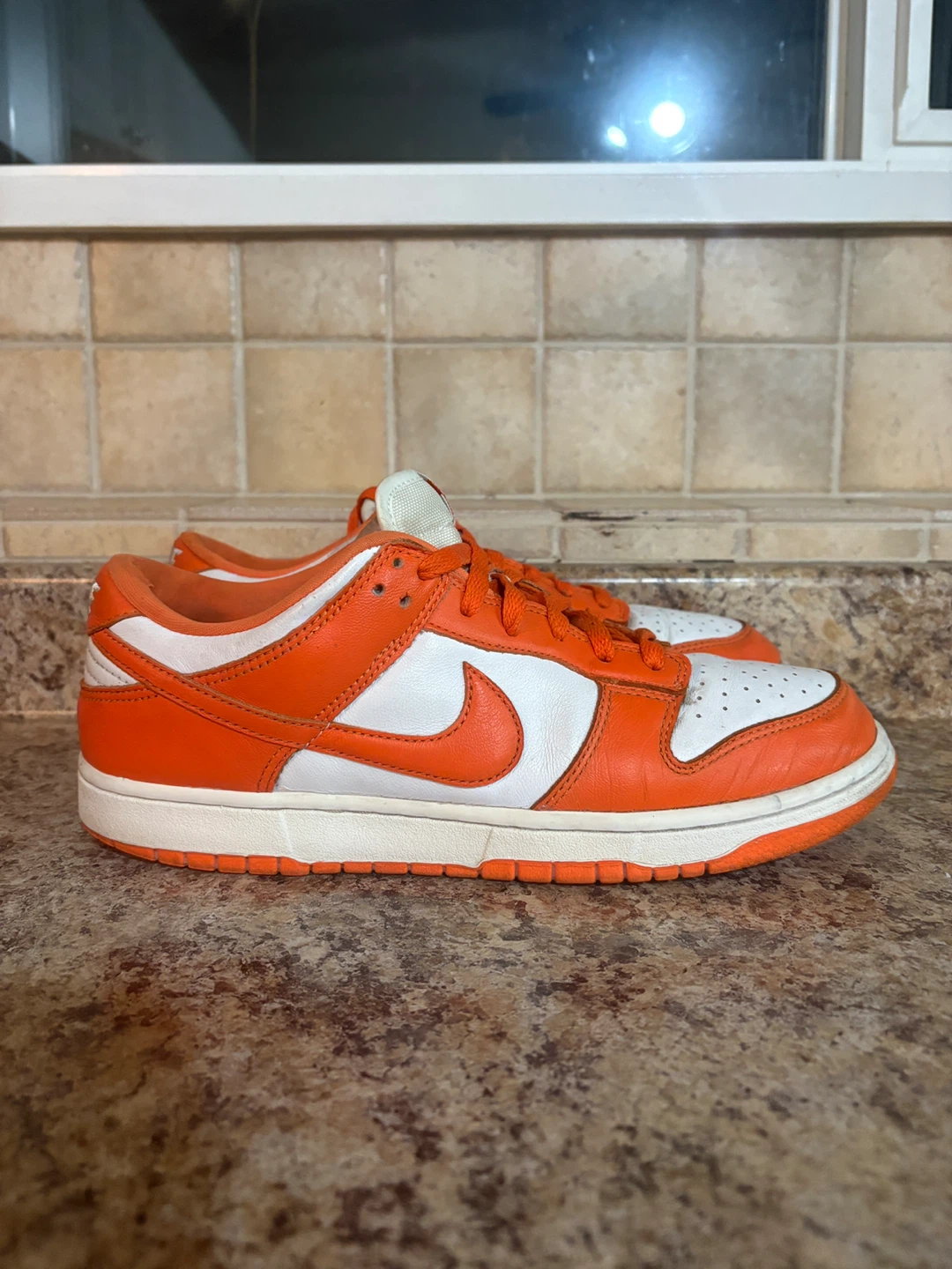 Nike Dunk Low Orange White Sneakers - photo 3