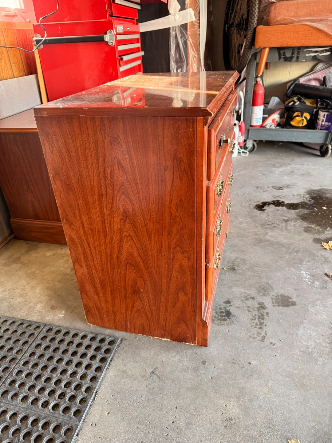 3 Cherry Wood Nightstand with 3 Drawers - photo 4
