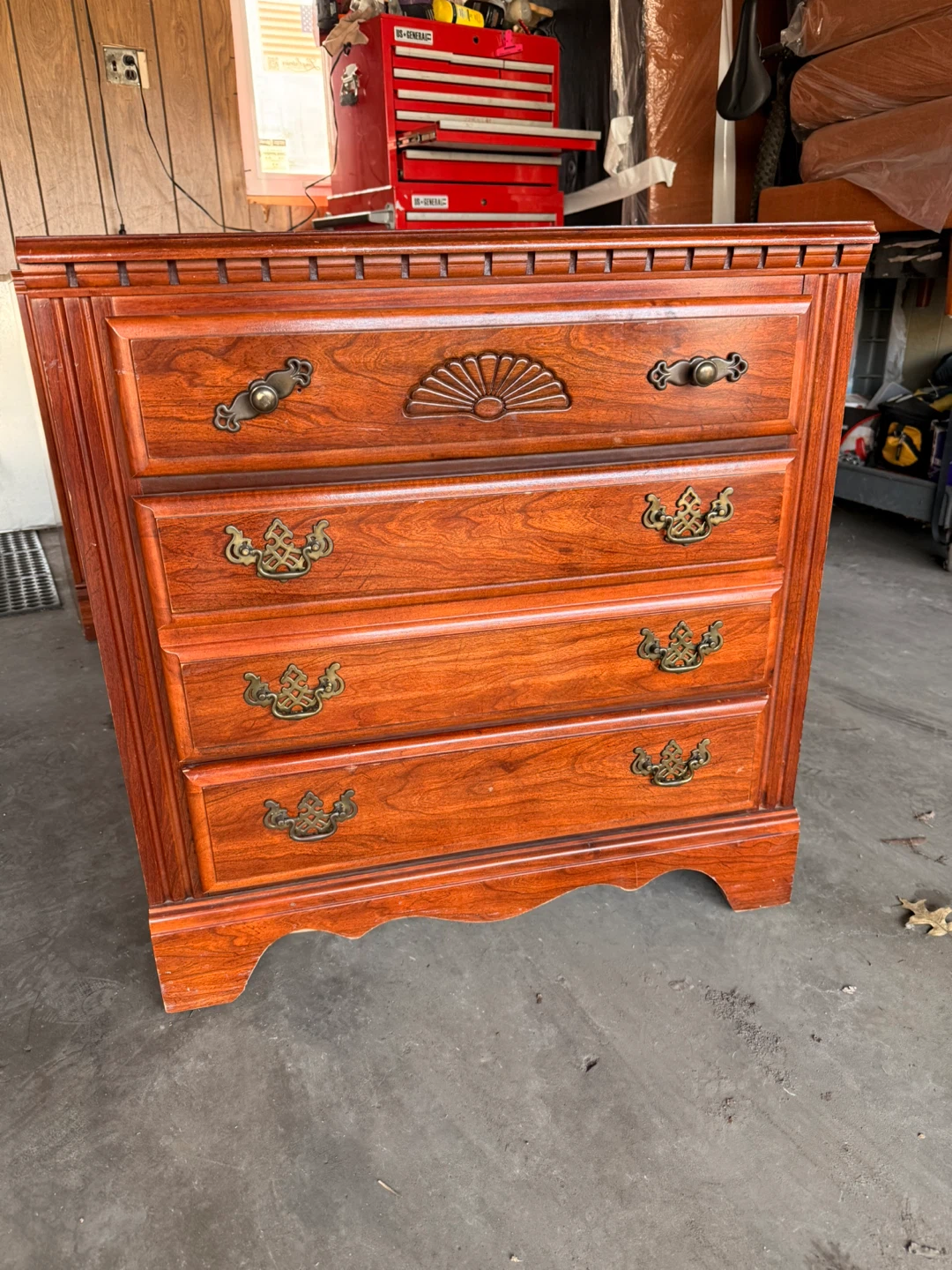 3 Cherry Wood Nightstand with 3 Drawers