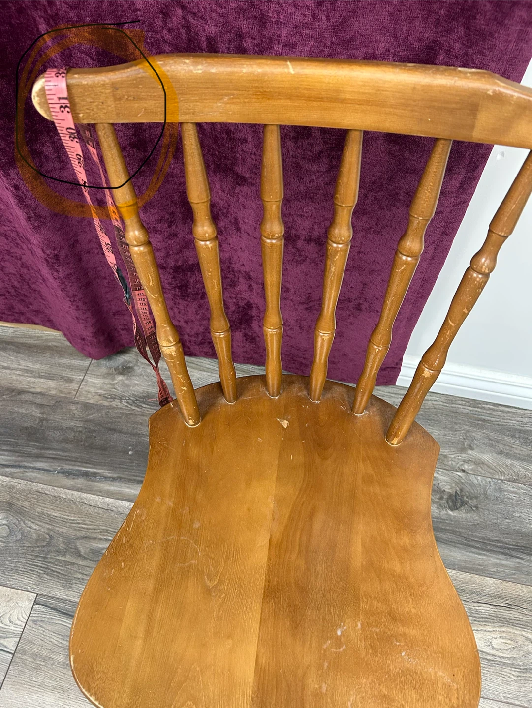 3 Wooden Spindle Back Chairs - photo 2