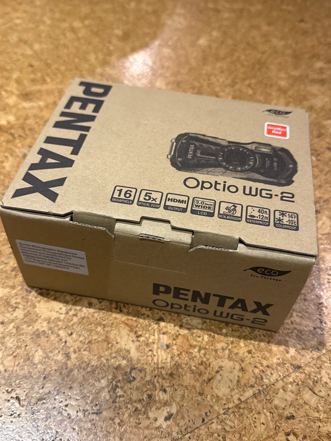 Pentax Optio WG-2 Digital Camera Red