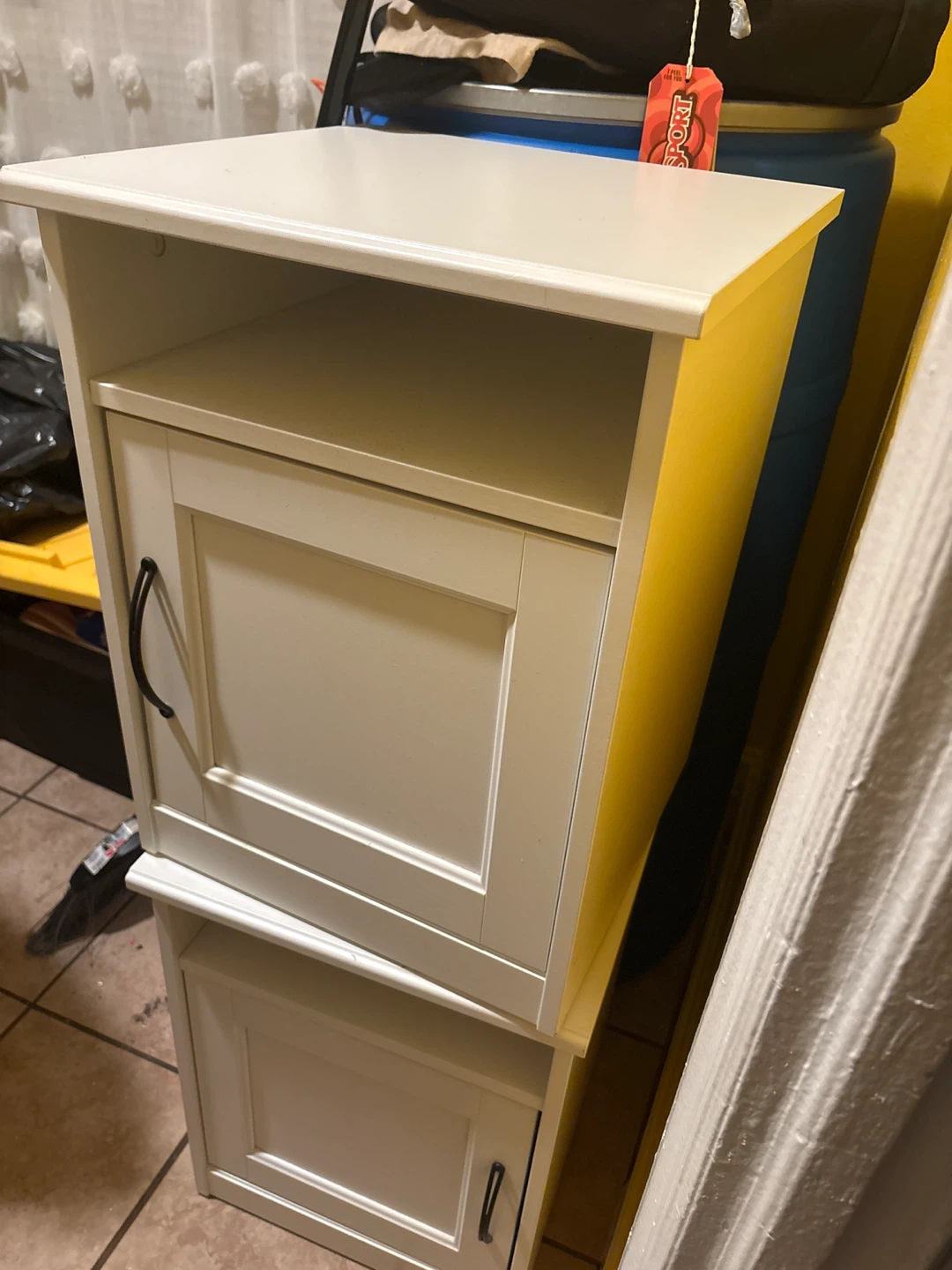 White Two-Drawer Cabinet
