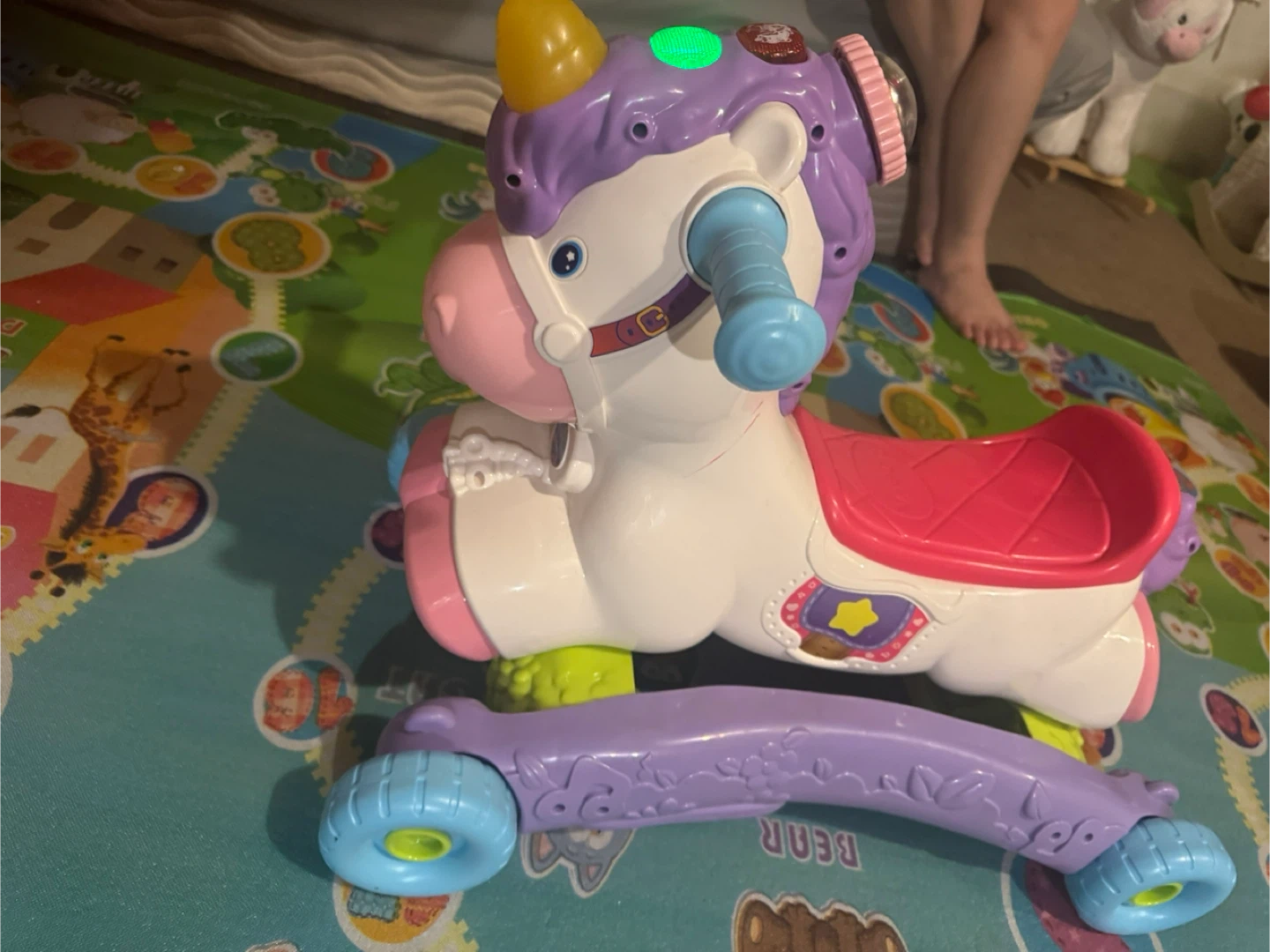 Unicorn Ride-On Toy with Lights
