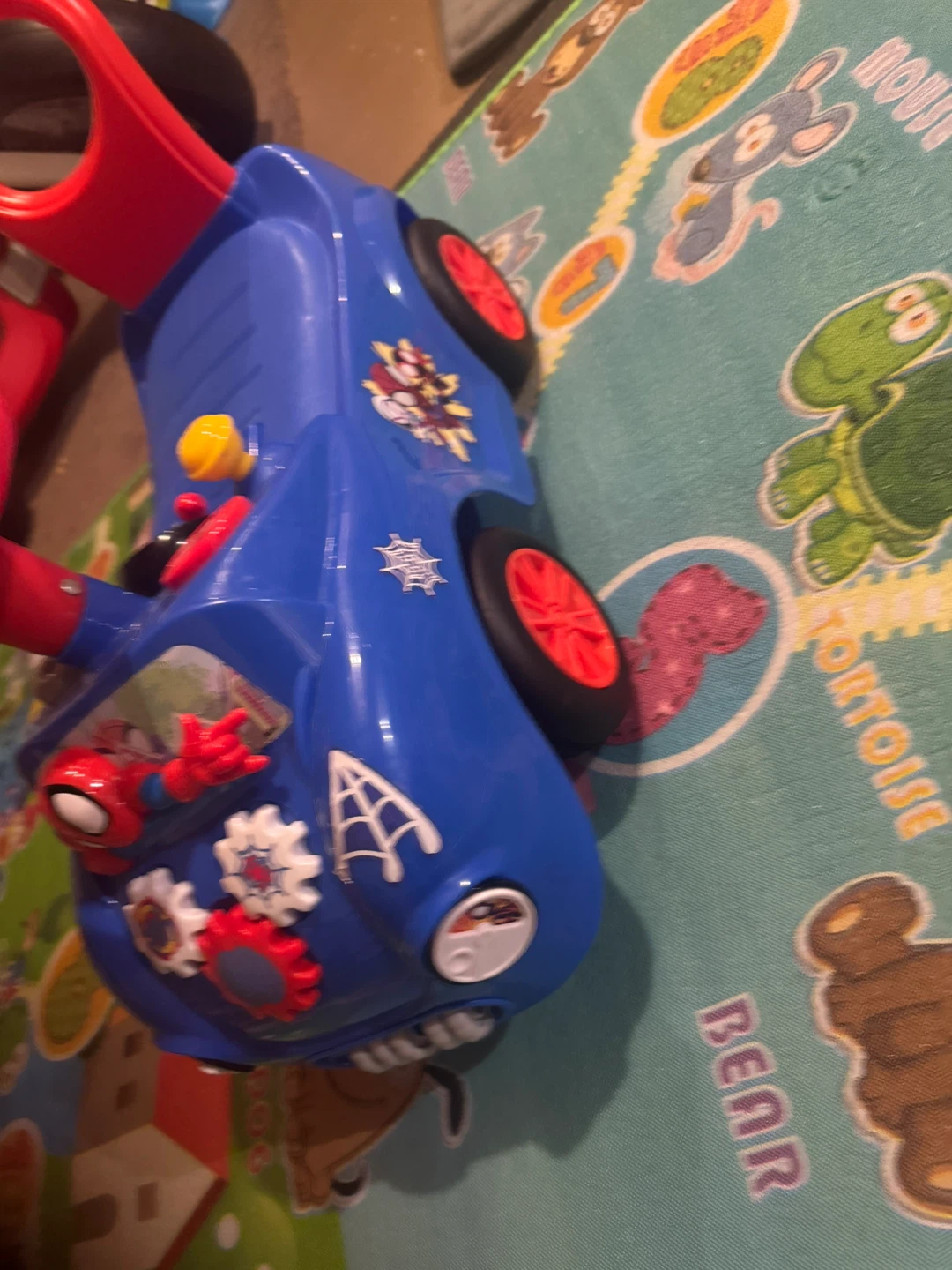 Blue Spider-Man Ride-On Toy Car