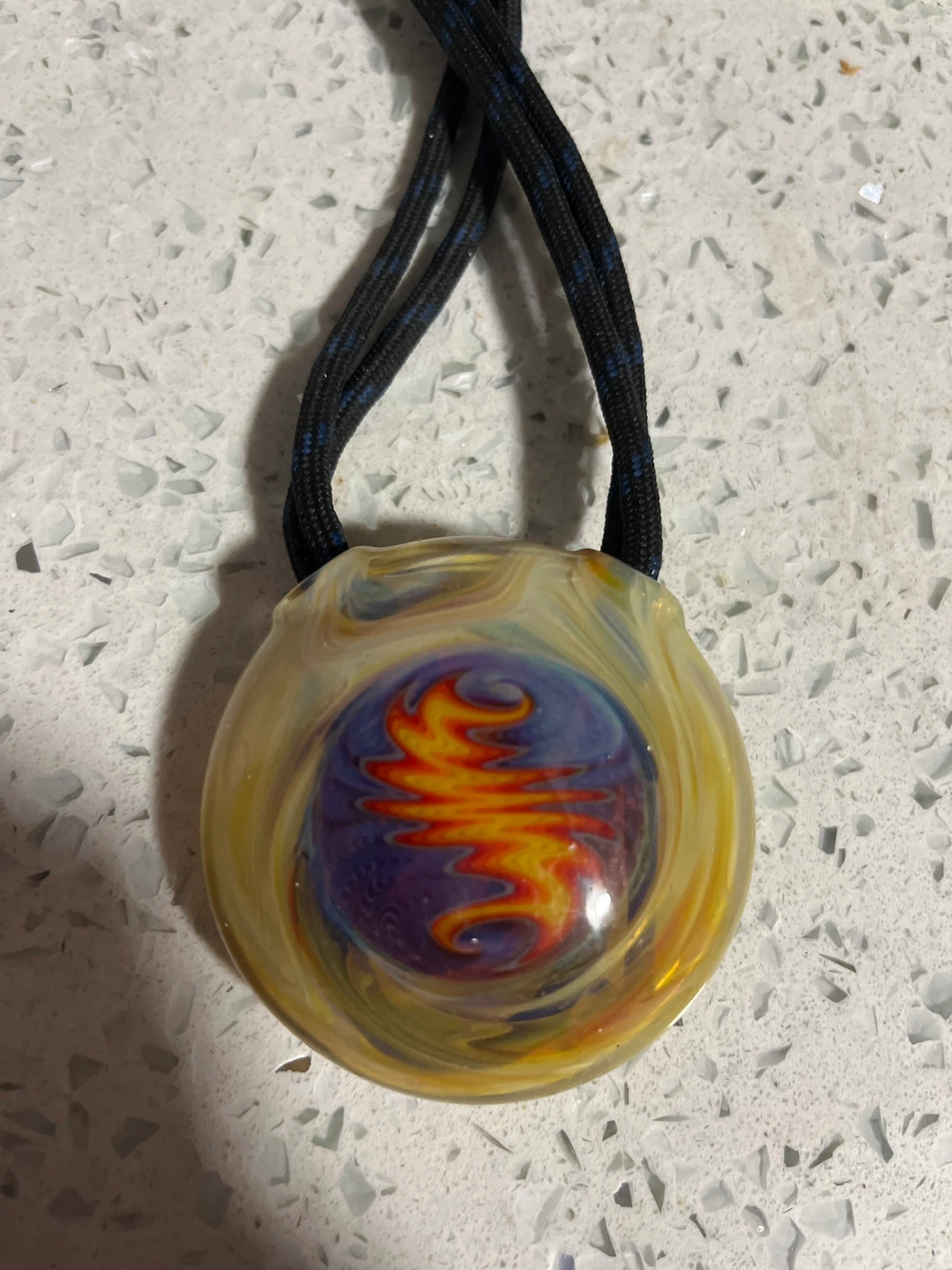 Handmade Glass Pendant Necklace - photo 2