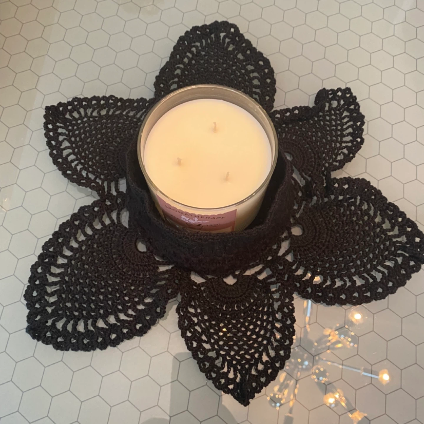 Handmade Black Crochet Doilies 🧡